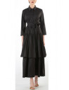 LONG SHIRT DRESS- WITH 2 RUFFLE SKIRT